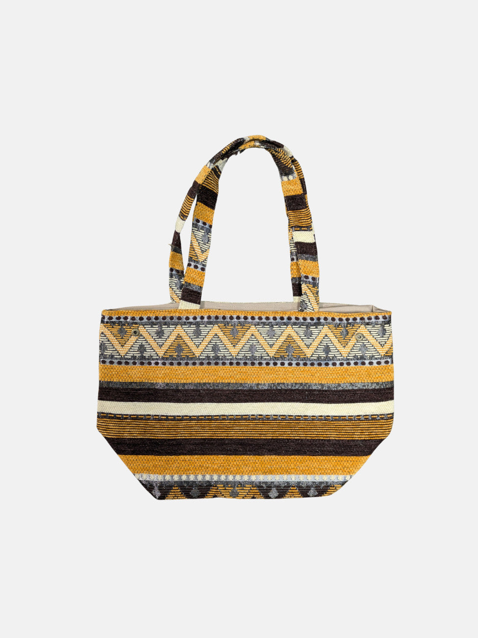The Nador Small Expandable Fabric Tote in Yellow