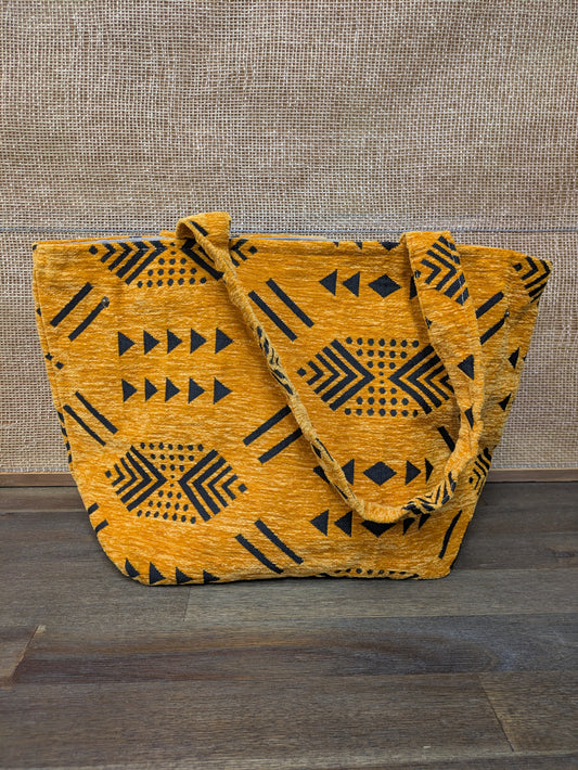 Sample - The Nador Small Expandable Fabric Tote in Yellow