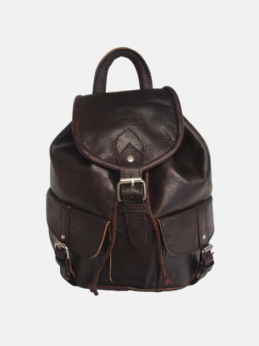 The Larache Small Rucksack in Dark Brown