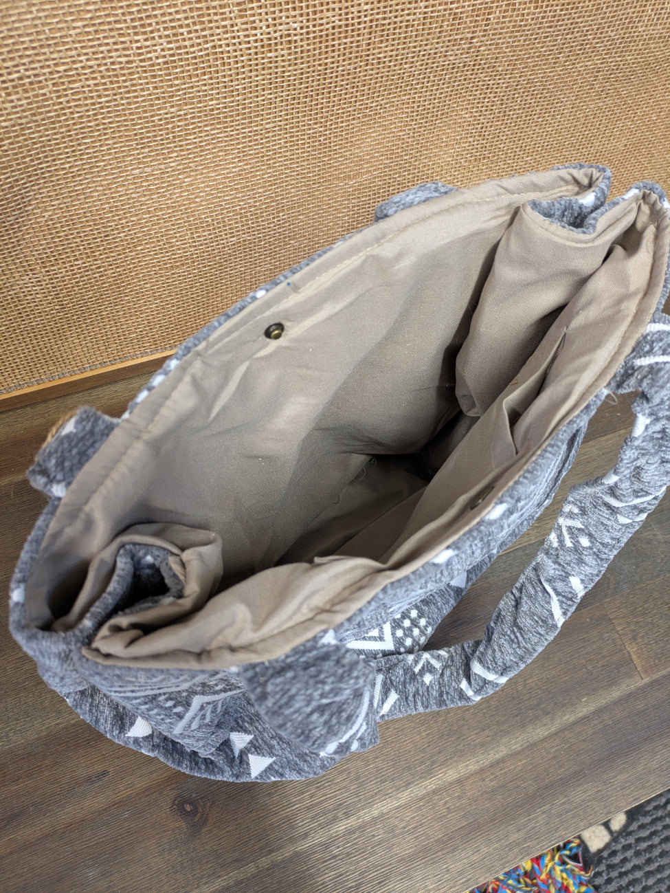 Sample - The Nador Small Expandable Fabric Tote in Grey