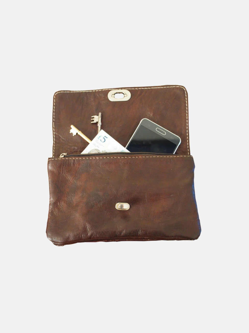 The Kenitra Soft Cross-Body Bag in Dark Brown