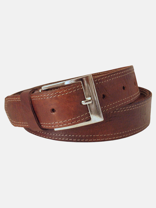 Brown Leather Belt - Wide Width