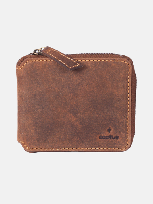 Zipped Leather Wallet with RFID