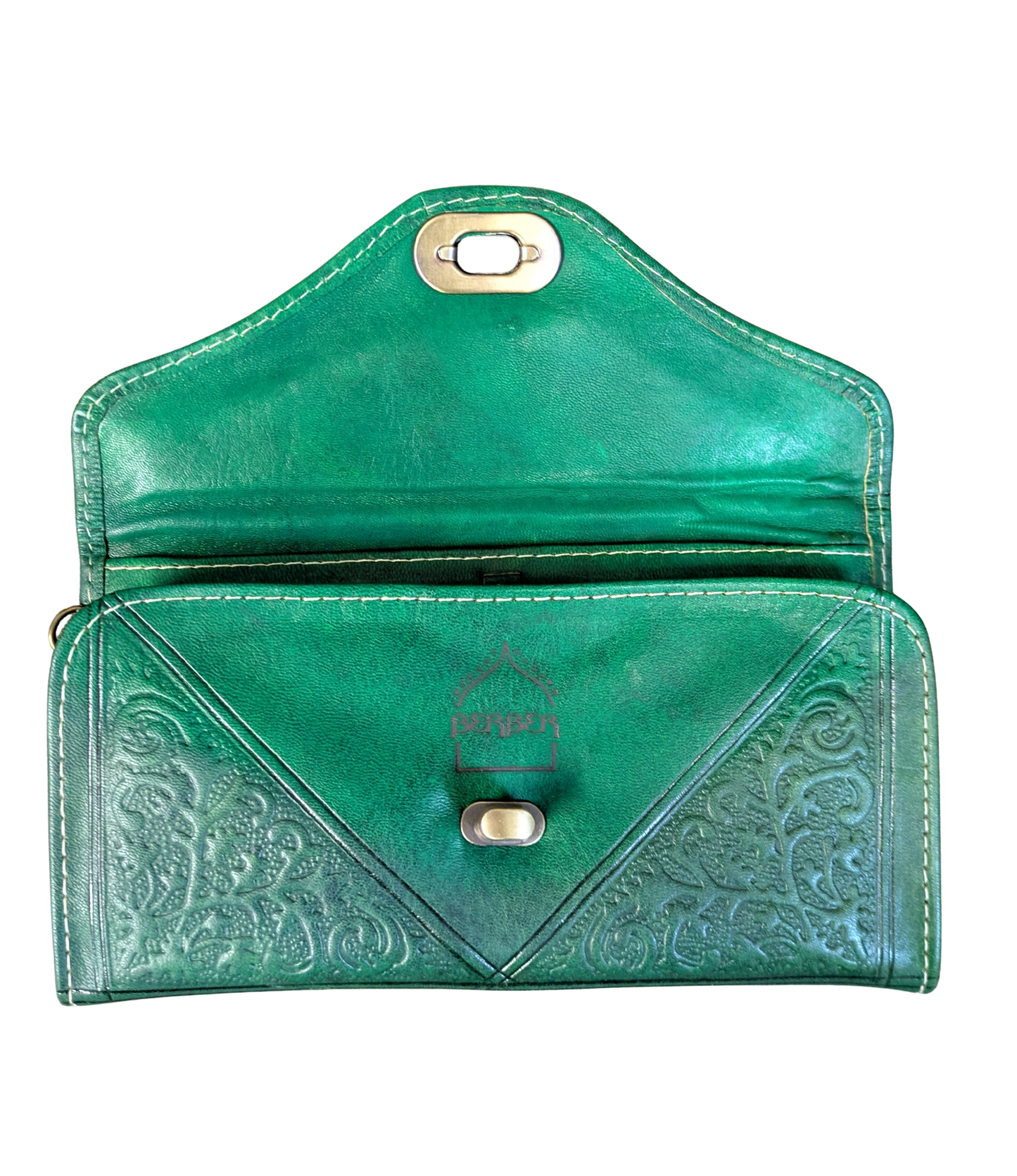 Second - Leather Tri-Fold Purse Green
