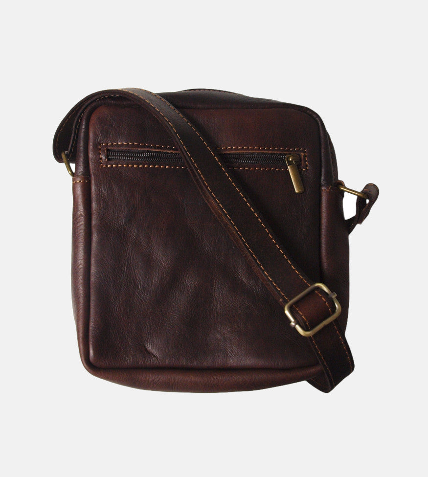 The Martil Small Messenger Bag in Dark Brown