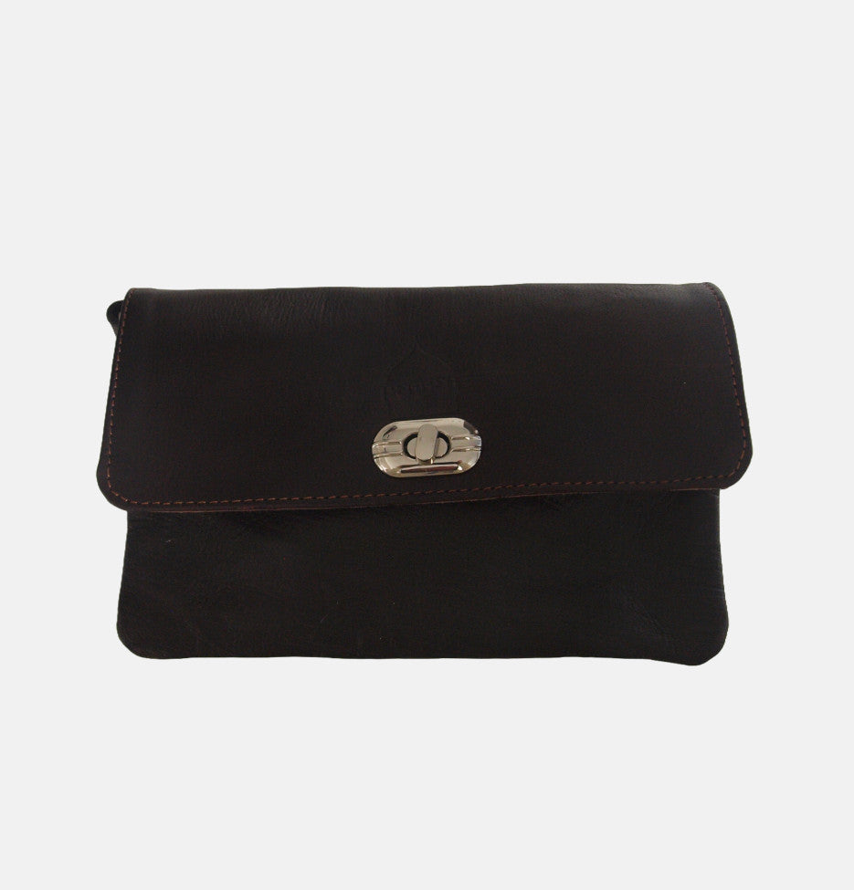 The Kenitra Soft Cross-Body Bag in Dark Brown