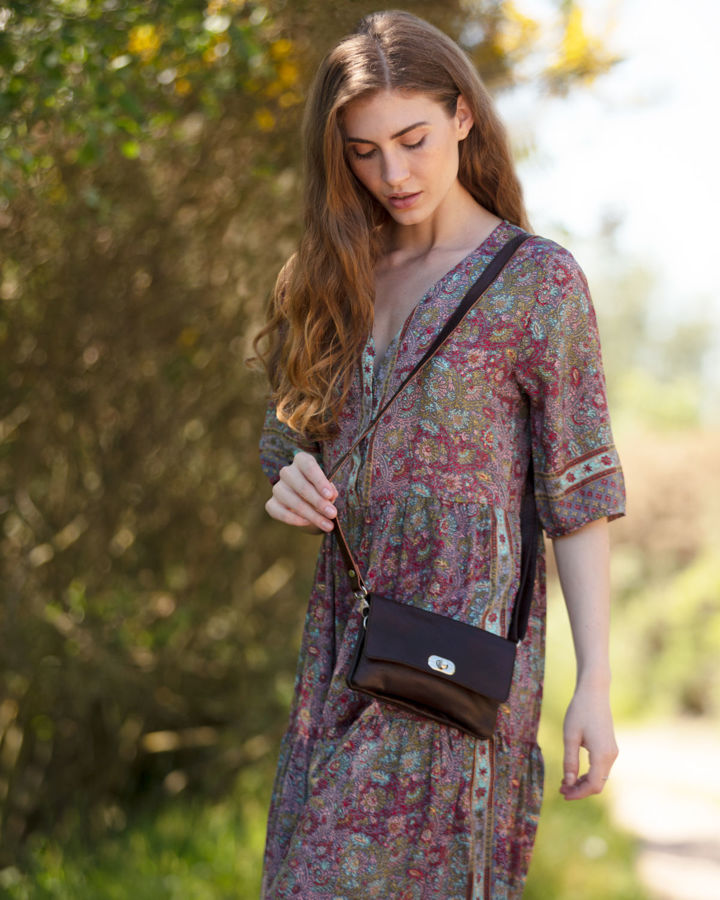 The Kenitra Soft Cross-Body Bag in Dark BrownQuality Leather Bags Shop ...