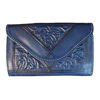 Picture of Small Leather Tri-Fold Purse Blue