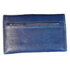 Picture of Small Leather Tri-Fold Purse Blue